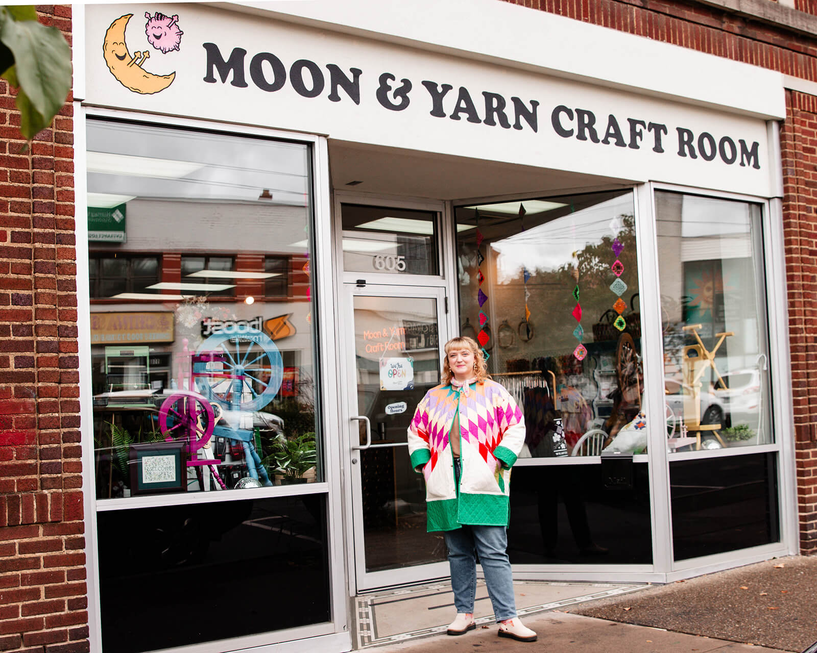 Bryanne Standing in front of the Craft Room